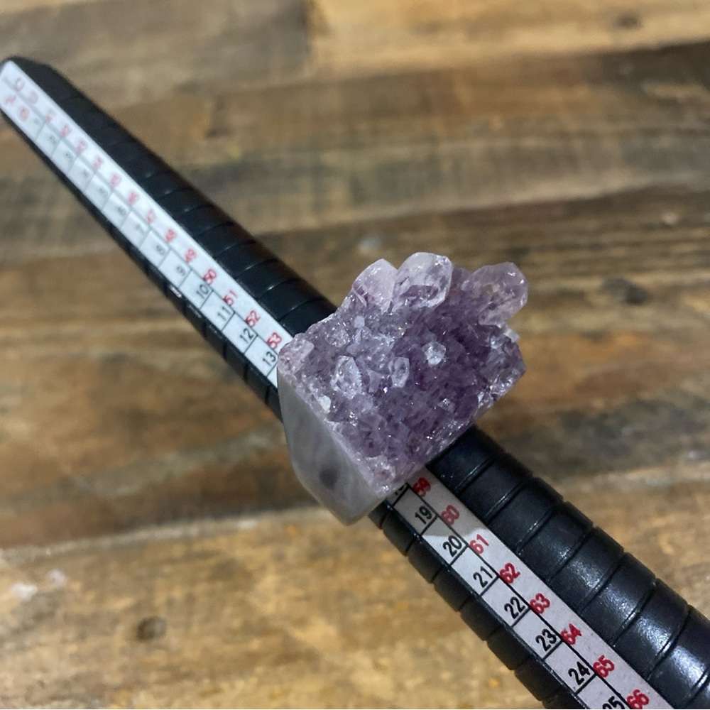 Elegant Purple Crystal Ring